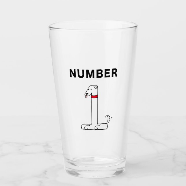 Nummer 1 glas (Vorderseite)
