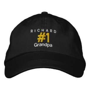Nummer 1 GRANDPA Personalisiert anpassbarer Hat V0 Bestickte Baseballkappe