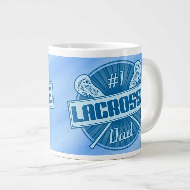 Nummer 1 Lacrosse Vater Jumbo Coffee Tasse (Vorderseite Rechts)