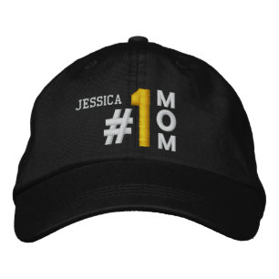Nummer 1 Mama BLACK Hat V01 Bestickte Baseballkappe