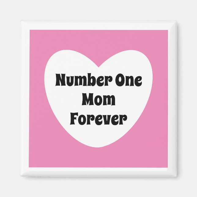 Nummer 1 Mama Niedlich rosa Magnet (Vorne)