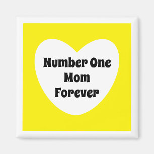 Nummer 1 Mama Niedliches Gelbweißherz Magnet