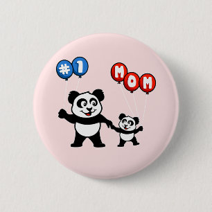 Nummer 1 Mama Panda Button