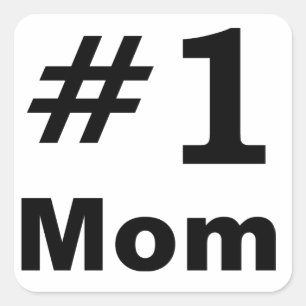 Nummer 1 Mama Quadratischer Aufkleber