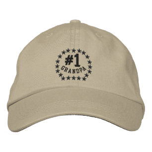 Nummer 1 Nummer eins Grandpa-Stars bestickte Cap Kappe