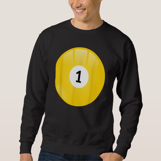 Nummer 1 Pool Ball Sweatshirt (Vorderseite)
