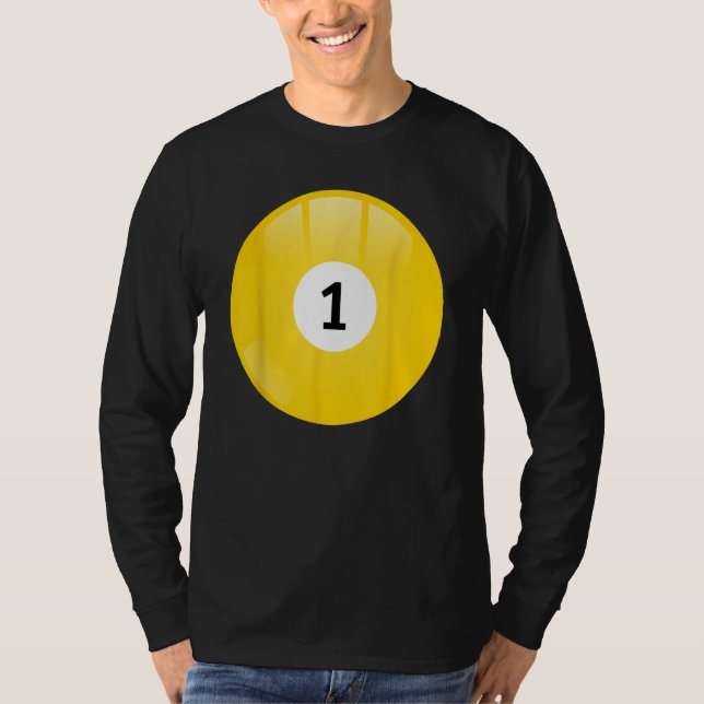 Nummer 1 Pool Ball T-Shirt (Vorderseite)