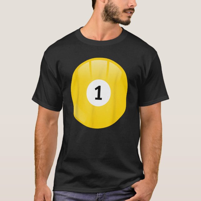 Nummer 1 Pool Ball T-Shirt (Vorderseite)