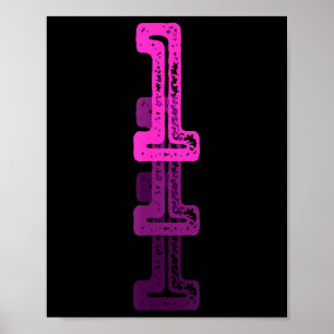 Nummer 1 Rosa Beste Clic Uni Stil Geburtstagsgenus Poster