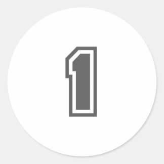 Nummer 1 runder aufkleber