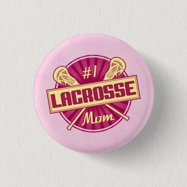 Nummer 1 Schaltfläche für die Lacrosse-Mama Button (Vorderseite)