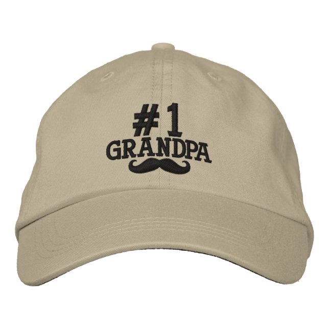Nummer 1 Stickereikappe Bestickte Baseballkappe (Vorderseite)