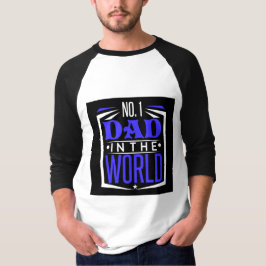 Nummer 1 Vater am Welt-Blauen-Schwarzen-Vatertag T-Shirt