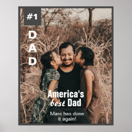 Nummer 1 Vater Aufnahme der Titelseite des Magazin Poster