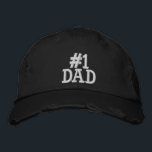 Nummer 1 Vater Bestickte Baseballkappe<br><div class="desc">Nummer 1 Vater bestickte Hülle</div>