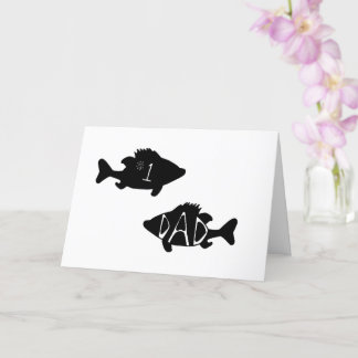 Nummer 1 Vater Fisch Cool Modernes Weiß Schwarz Ze Karte