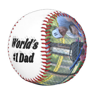 Nummer 1 Vater Foto Vathers Day Black Baseball