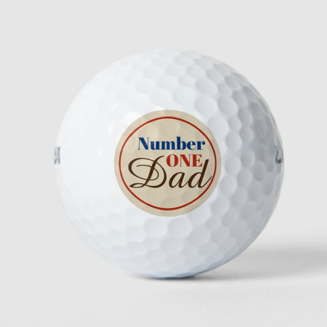 Nummer 1 Vater Golfball (Vorderseite)