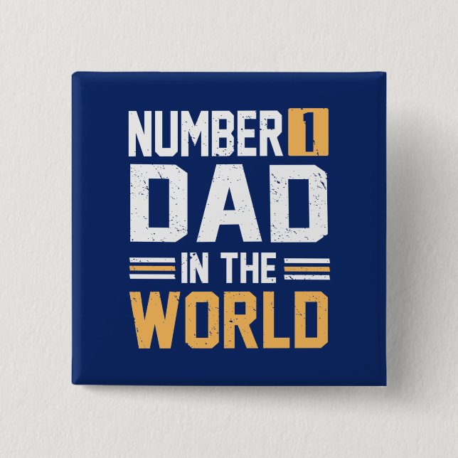 Nummer 1 Vater in der Welt  Button (Vorderseite)