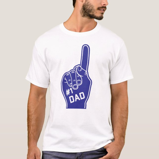 Nummer 1 Vater Sporty Foam Finger T - Shirt (Vorderseite)