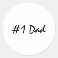Nummer 1 Vater Trendy Classic Round Sticker