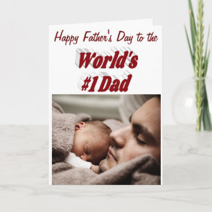 Nummer 1 Vater Vathers Day Foto burgundcard Karte