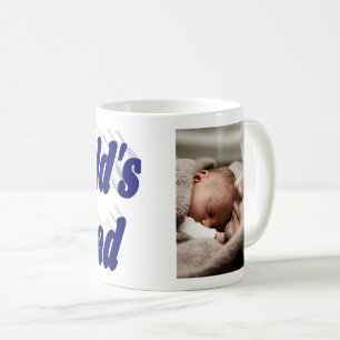 Nummer 1 Vater Vathers Day Foto dunkelblauer Text Kaffeetasse