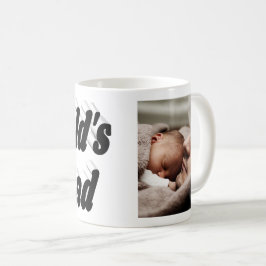Nummer 1 Vater Vathers Day Foto Schwarzer Text Kaffeetasse