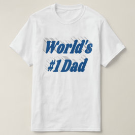 Nummer 1 Vater Vathers Day Sea Blue Text T - Shirt