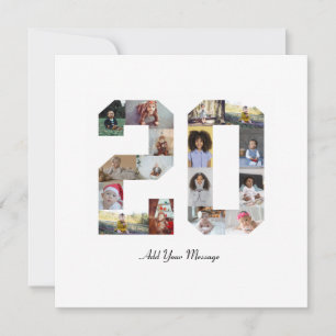 Nummer 20 FotoCollage Dankeskarte