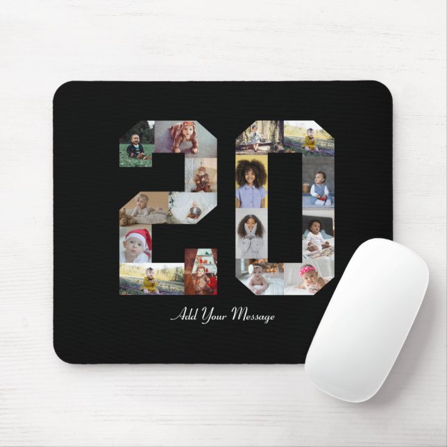 Nummer 20 FotoCollage Mousepad (Mit Mouse)