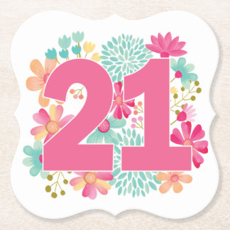 Nummer 21 Party zum 21. Geburtstag Untersetzer