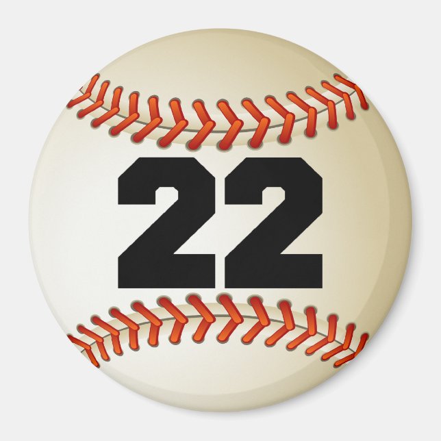 Nummer 22 Baseball Magnet (Vorne)