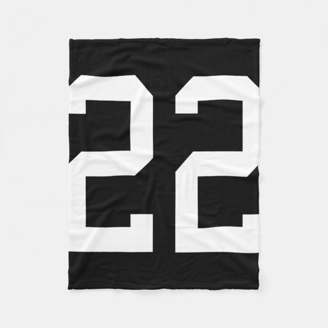 Nummer 22 Byck Design Fußballtraining  Fleecedecke (Vorderseite)