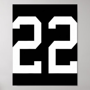 Nummer 22 Byck Design Fußballtraining Poster