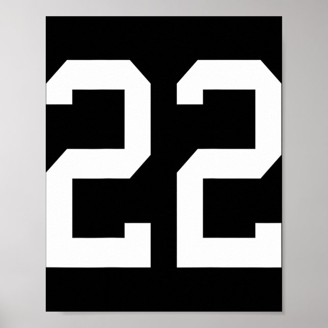 Nummer 22 Byck Design Fußballtraining  Poster (Vorne)