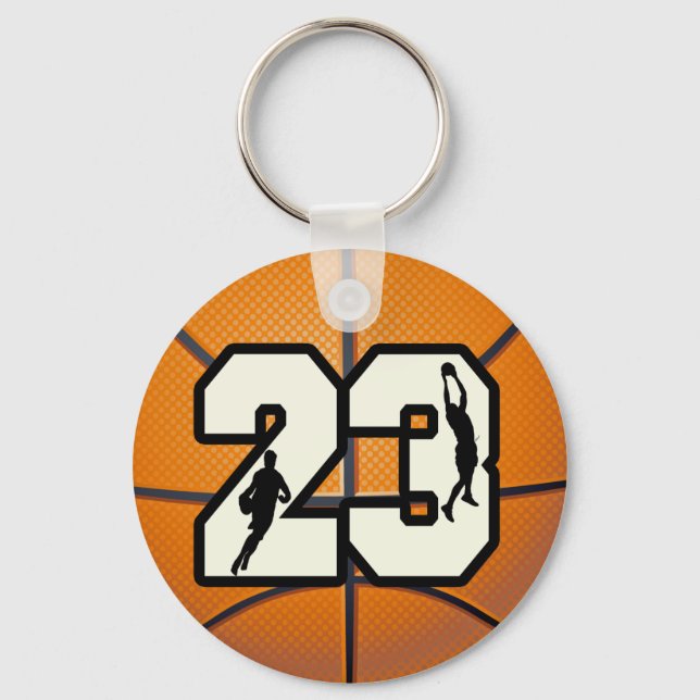 Nummer 23 Basketball Schlüsselanhänger (Vorderseite)