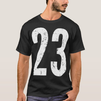 Nummer 23 Dreiundzwanzig gestörte Vintage Sportart T-Shirt