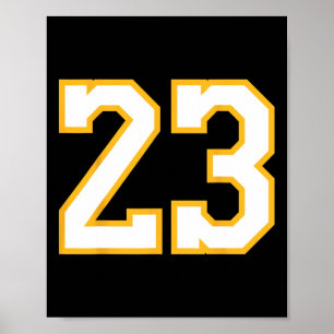 Nummer 23 Front und Byck Bysketbyll Jersey Lila Poster