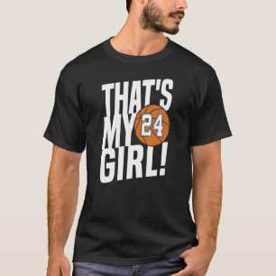 Nummer 24 Das ist mein Mädchen 24 Basketball M T-Shirt