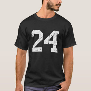 Nummer 24 Sportstrikot Glückszahl Retro Vintage T-Shirt