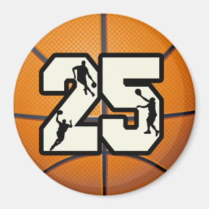 Nummer 25 Basketball Magnet