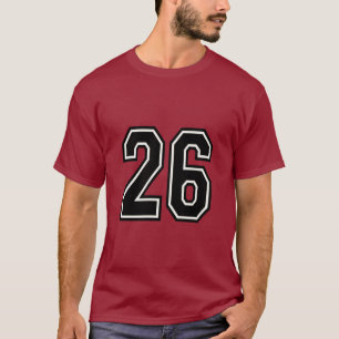 Nummer 26 Varsity-Sportstrikot 26. Geburtstag T-Shirt