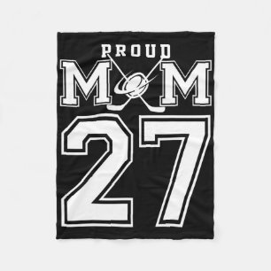 Nummer 27 Custom Stolz Hockey-Mama Personalisiert  Fleecedecke