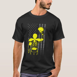 Nummer 28 Gelbe Fliegenflagge mit T-Shirt