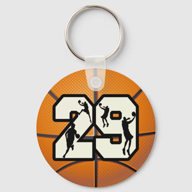 Nummer 29 Basketball Schlüsselanhänger (Vorderseite)