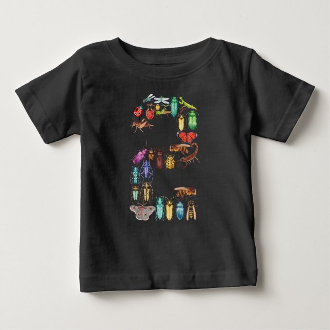 Nummer 2 Bugs Insekten Käfer Thema 2 Jahre alt Baby T-shirt (Vorderseite)