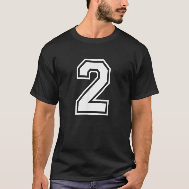 Nummer 2 Geburtstag Numbered Uniform Sports Jersey T-Shirt (Vorderseite)
