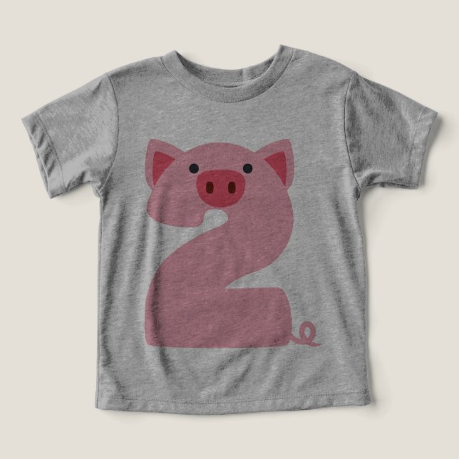 Nummer 2 Schweinetier 2 Jahre Jungen Kinder (Design Vorderseite)