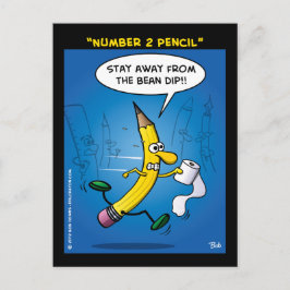 "Nummer 2 Stift" Postkarte